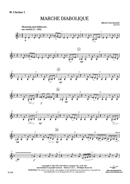 Marche Diabolique - Bb Clarinet 2