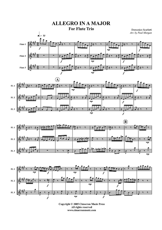 Allegro in A Major - Score