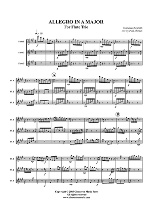 Allegro in A Major - Score