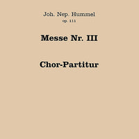 Mass No. 3 in D major - Choral Score