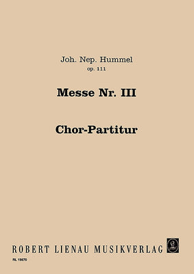 Mass No. 3 in D major - Choral Score