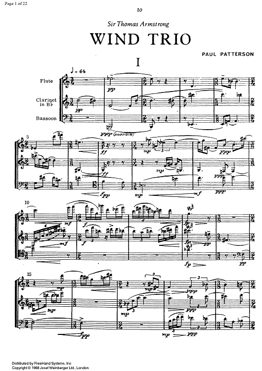 Wind Trio - Score