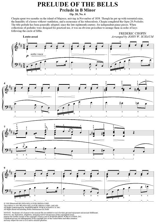 Prelude of the Bells (Prelude In B Minor, Op. 28, No. 6)