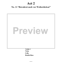 "Bewahret euch vor Weibertücken", No. 11 from  "Die Zauberflöte", Act 2 (K620) - Full Score