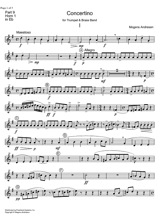 Concertino - Horn in E-flat 1