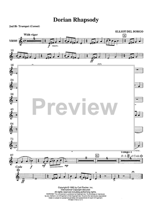 Dorian Rhapsody - Trumpet 2 in Bb (Cornet)