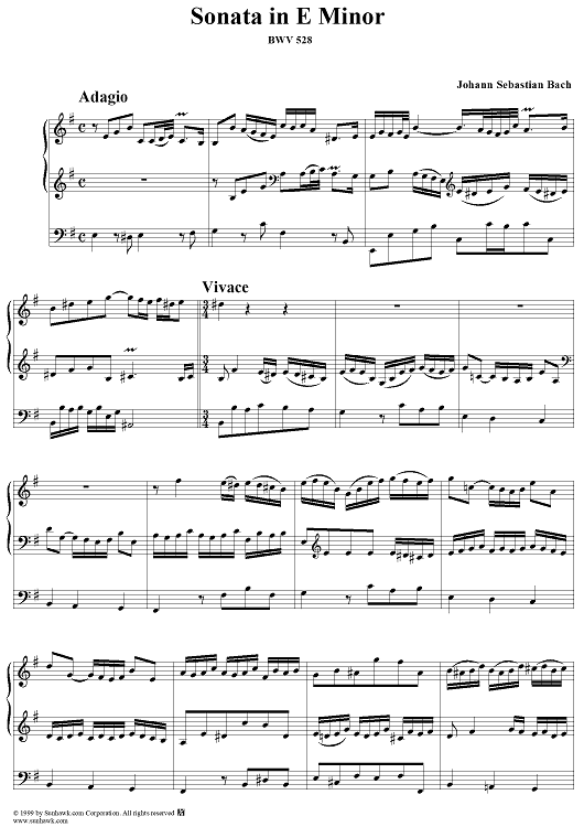 Sonata in E Minor, BWV 528