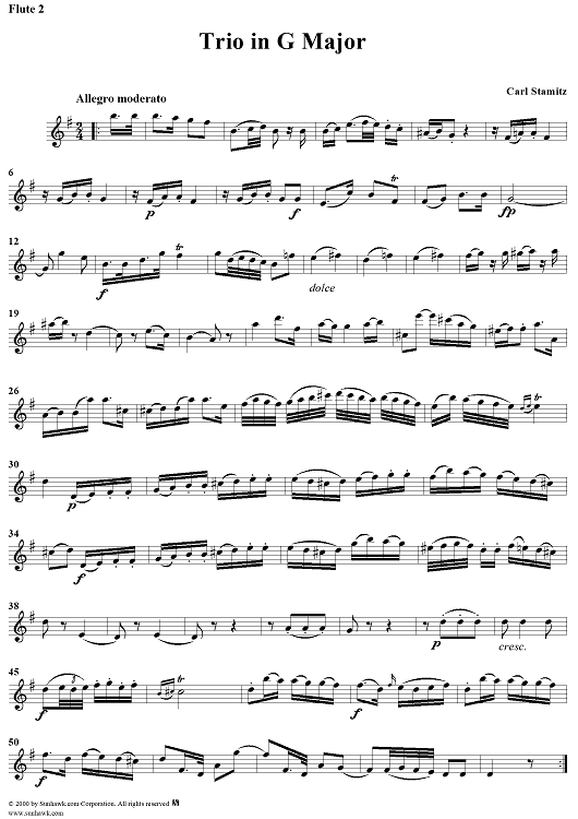 Trio in G major - Flute 2