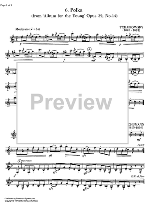 Polka (Op.39 No.14)/The Wild horseman (Op.68 No. 8) - Clarinet in B-flat