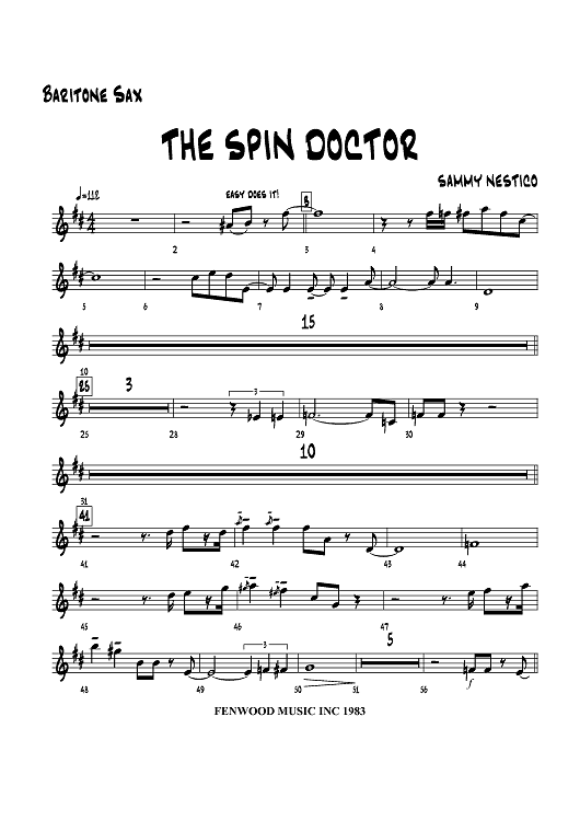 The Spin Doctor - Baritone Sax