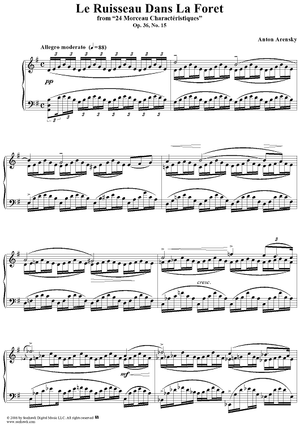 Le Ruisseau Dans La Foret, No. 15 from "Twenty Four Morceau Characteristiques", Op. 36