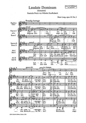 Laudate Dominum - Choral Score