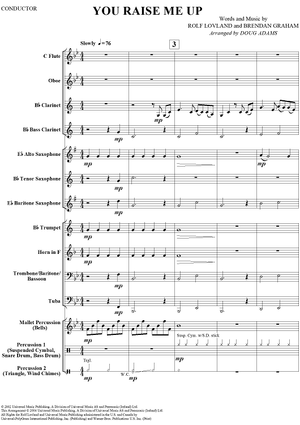 You Raise Me Up - Conductor's Score