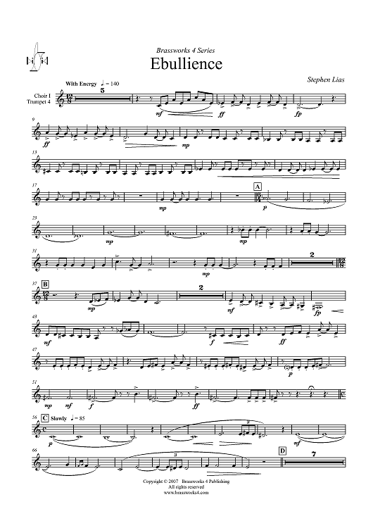 Ebullience - Choir 1, Trumpet 4