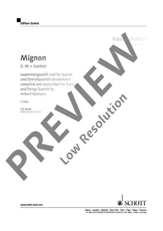 Mignon - Score and Parts