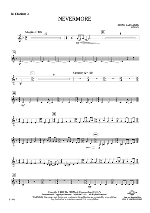 Nevermore - Bb Clarinet 3