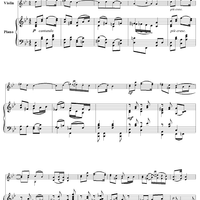 Slavonic Dances for violin and piano, No. 1 in G minor - Score