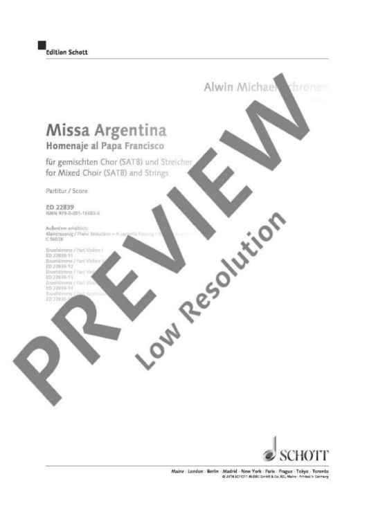 Missa Argentina - Score