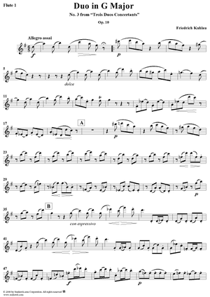 Trois Duos Concertants, Op. 10, No. 3 - Flute 1