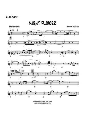 Night Flower - Alto Sax 1