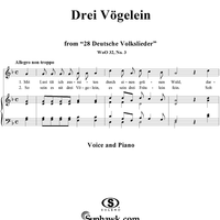Drei Vögelein - No. 3 from "28 Deutsche Volkslieder" WoO 32