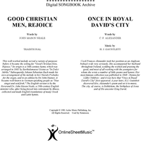 Good Christian Men, Rejoice / Once In Royal David's City