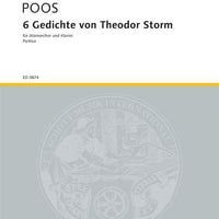 6 Gedichte von Theodor Storm - Score