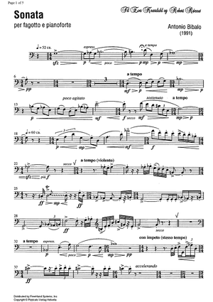 Sonata - Bassoon