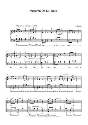 Mazurka Op 68 No 3