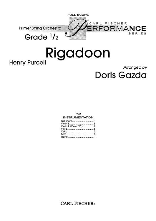 Rigadoon - Score