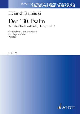 Der 130. Psalm - Choral Score