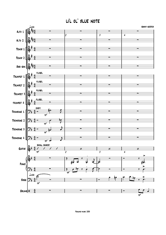 Li'l Ol' Blue Note - Score