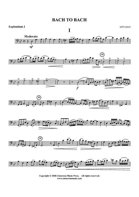 Bach to Bach - Euphonium 2 BC/TC
