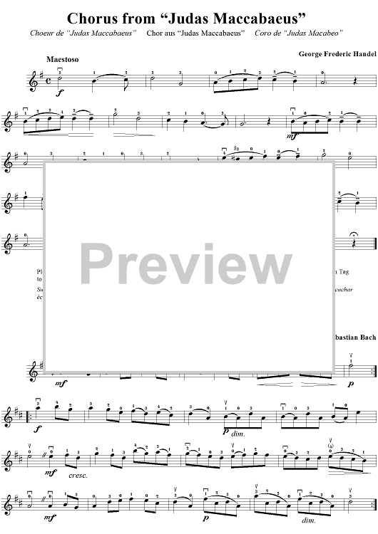 Chorus from "Judas Maccabeus" / Musette