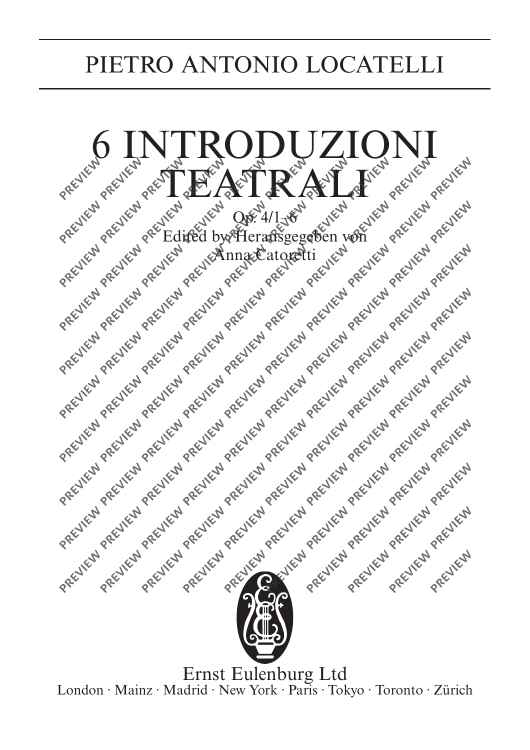 6 Introduzioni teatrali - Full Score