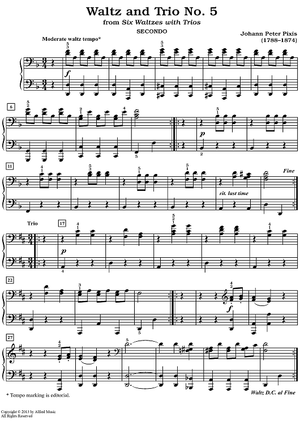 Waltz and Trio No. 5 (from Six Waltzes with Trios)