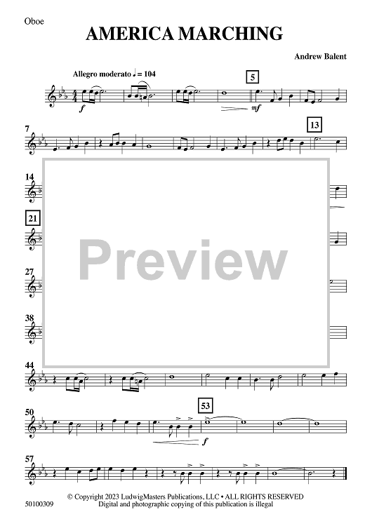 America Marching - Oboe