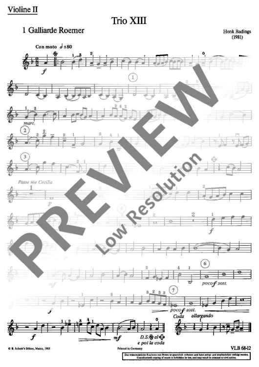 Trio-Cosmos - Violin II