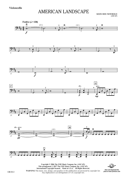 American Landscape - Violoncello