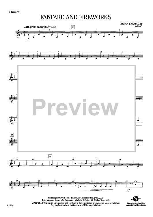 Fanfare and Fireworks - Opt. Chimes