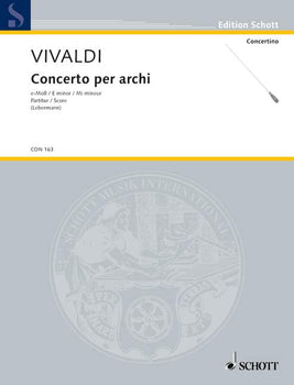 Concerto per archi in E minor - Score