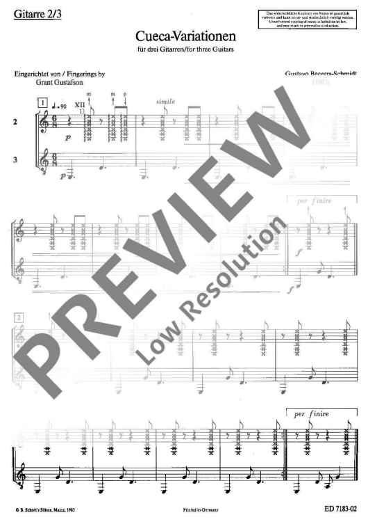 Cueca-Variationen - Guitar 2/3