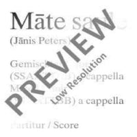 Mate saule - Choral Score