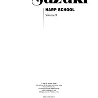 Suzuki Harp School Harp Part, Volume 3