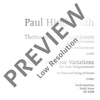 Theme with four Variations - Full Score