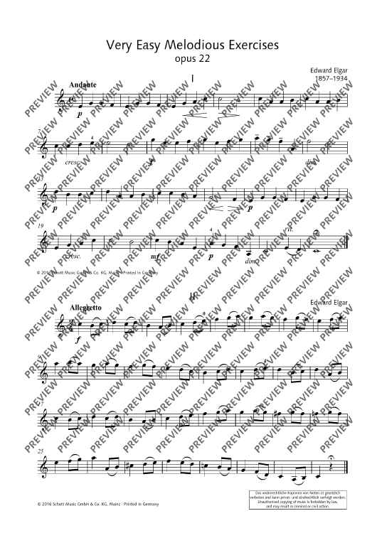 Very easy melodious exercises - Score and Parts" Sheet Music for Violin ...