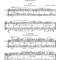 7 Baroque Duets - For Piccolo and Tuba