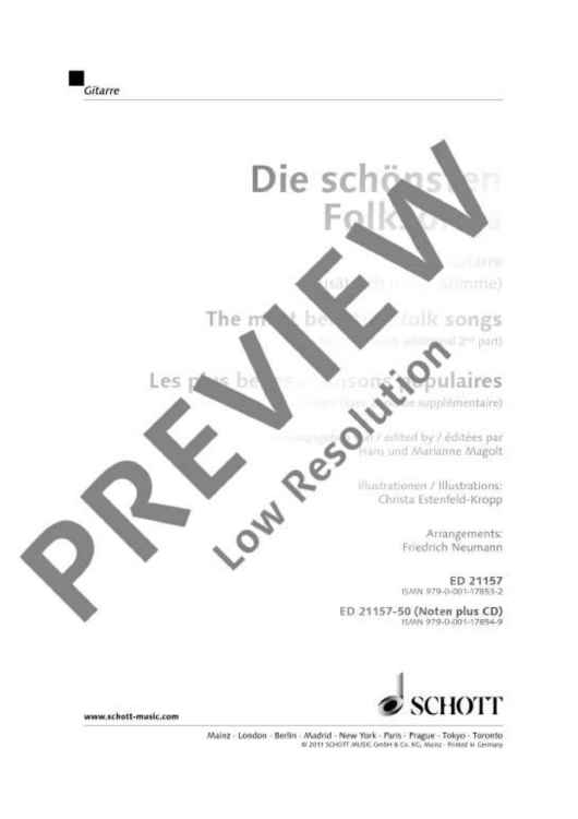 The most beautiful folk songs - Performing Score