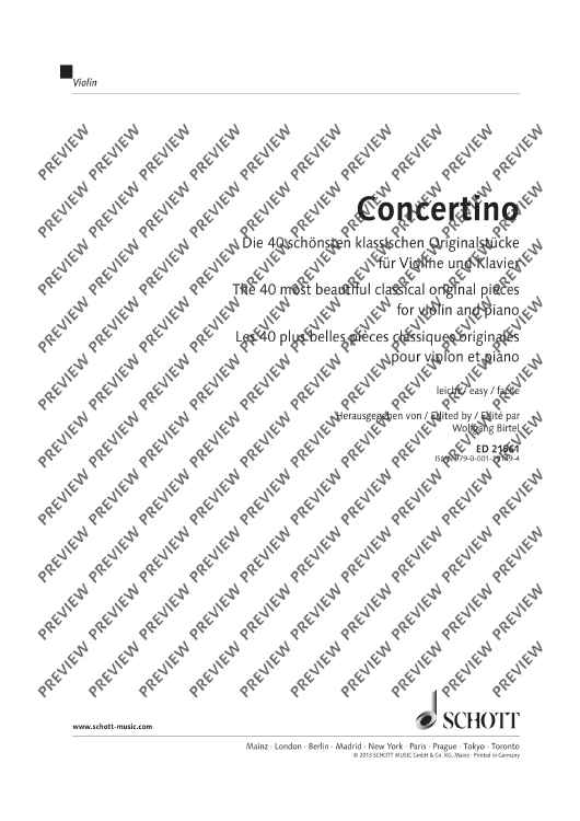 Concertino - Score and Parts