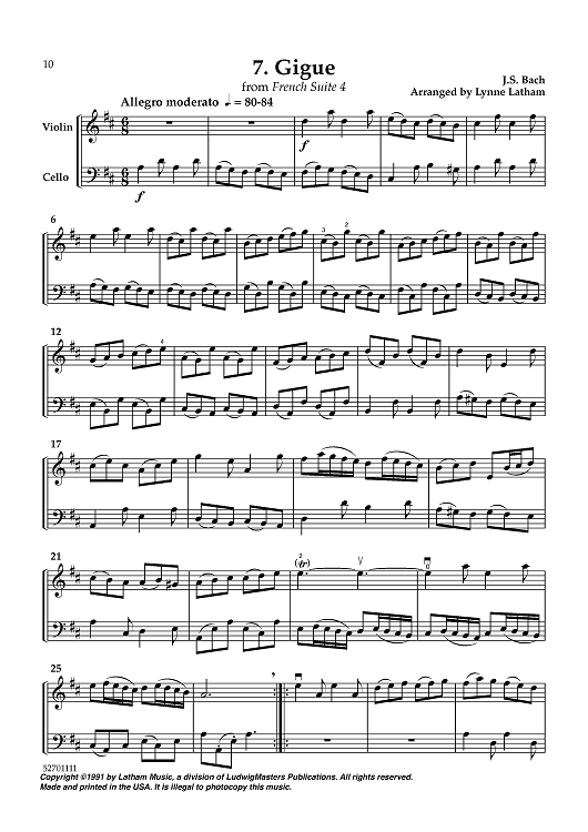 Gigue from French Suite 4